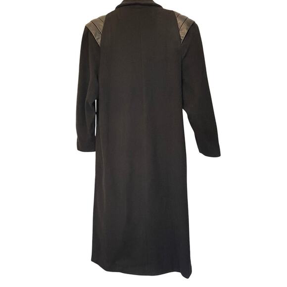 JOFELD NWT  Y2K Women's Double Breasted Coat Leather Padded Shoulders Size 10 - Picture 2 of 12